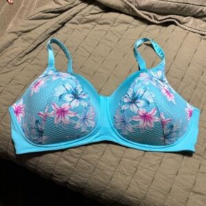 Torrid Blue Floral Lace Bra